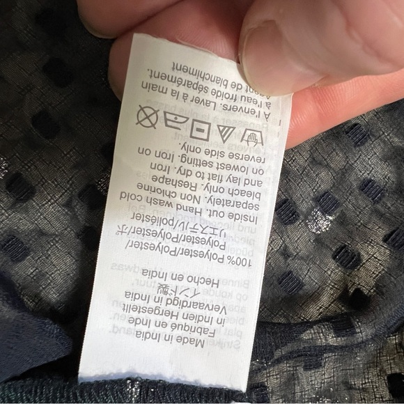 JCrew Popover Blouse Rainbow Clip Dot S - Picture 8 of 8